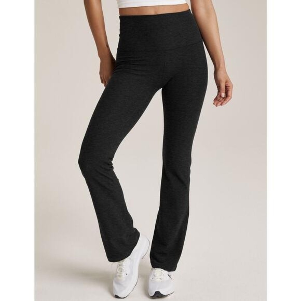 Beyond Yoga Womens Spacedye Limitless High Waisted Straight Leg Pants XL Black